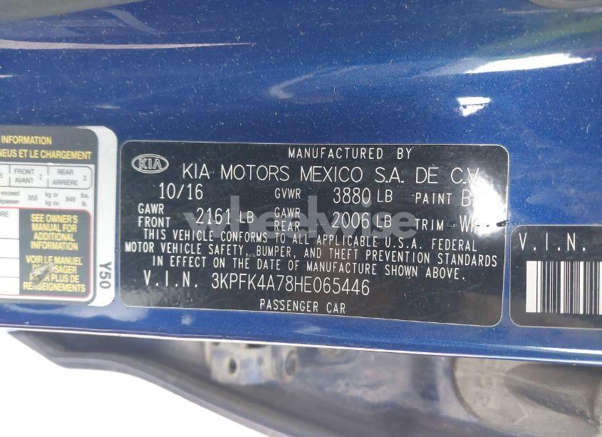 Photo 9 of 2017 Kia Forte LX (VIN 3KPFK4A78HE065446)