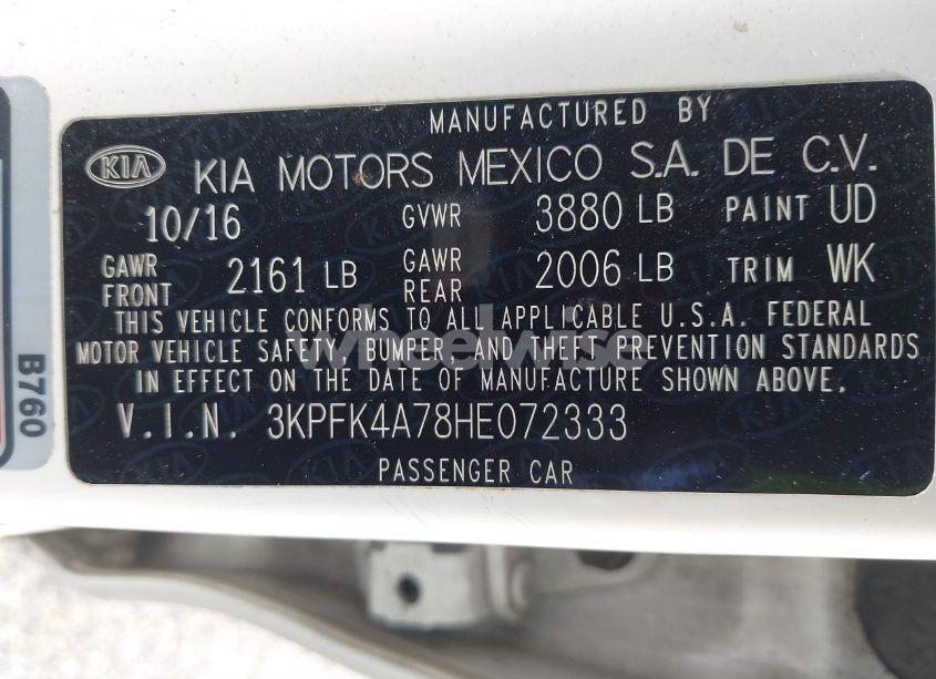 Photo 9 of 2017 Kia Forte LX (VIN 3KPFK4A78HE072333)