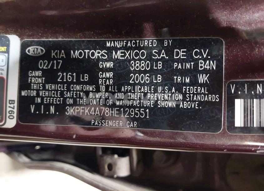 Photo 9 of 2017 Kia Forte LX (VIN 3KPFK4A78HE129551)