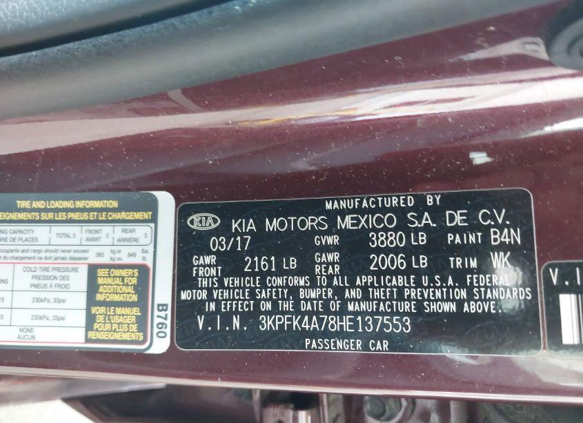 Photo 9 of 2017 Kia Forte LX (VIN 3KPFK4A78HE137553)