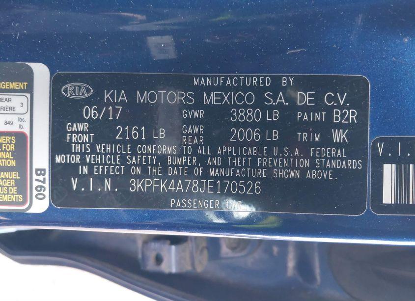 Photo 9 of 2018 Kia Forte LX (VIN 3KPFK4A78JE170526)