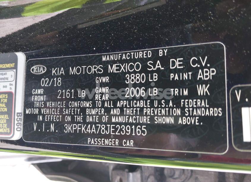 Photo 9 of 2018 Kia Forte LX (VIN 3KPFK4A78JE239165)