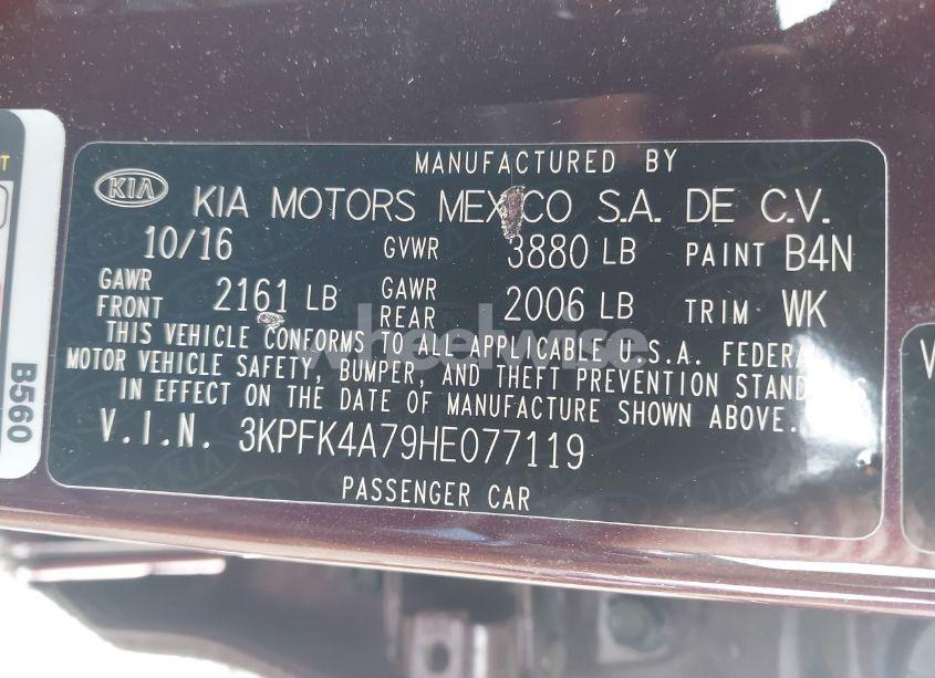 Photo 9 of 2017 Kia Forte LX (VIN 3KPFK4A79HE077119)