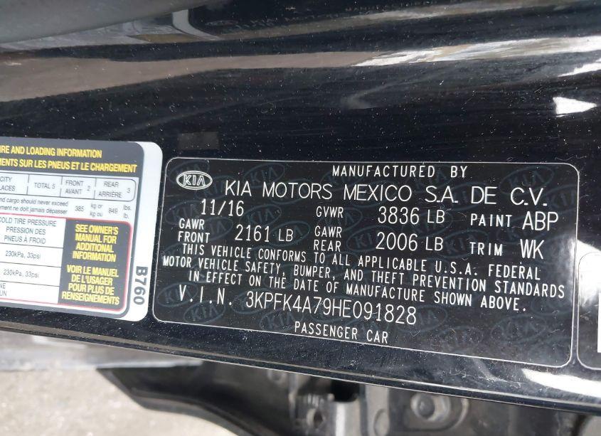 Photo 9 of 2017 Kia Forte LX (VIN 3KPFK4A79HE091828)