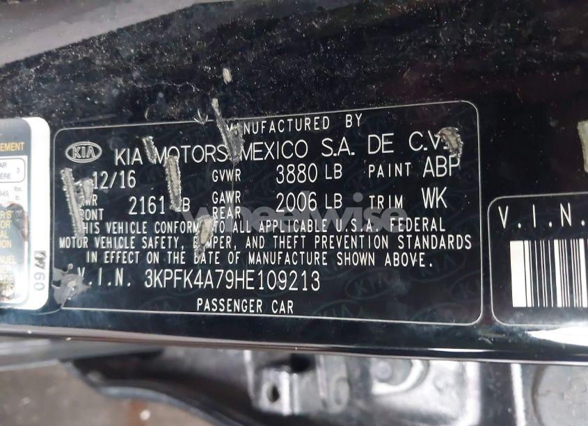 Photo 9 of 2017 Kia Forte LX (VIN 3KPFK4A79HE109213)