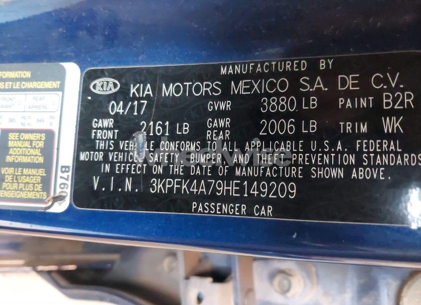 Photo 9 of 2017 Kia Forte LX (VIN 3KPFK4A79HE149209)