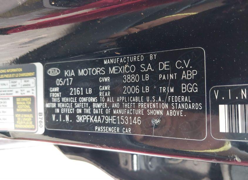 Photo 9 of 2017 Kia Forte LX (VIN 3KPFK4A79HE153146)