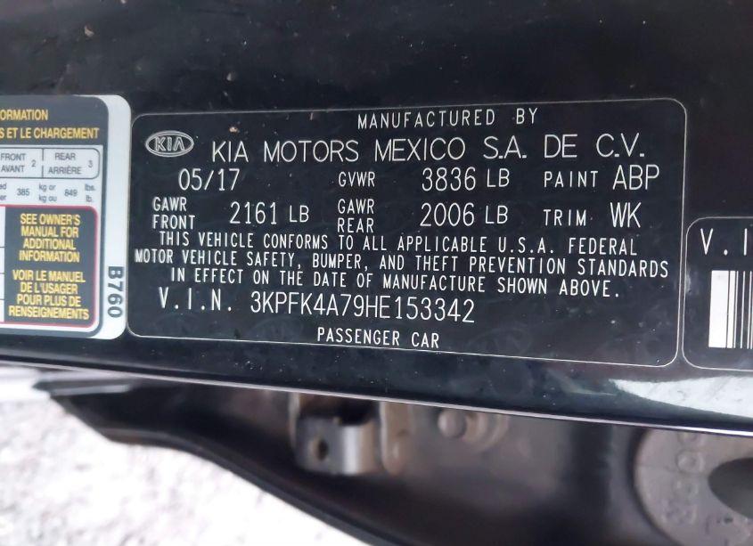 Photo 9 of 2017 Kia Forte LX (VIN 3KPFK4A79HE153342)