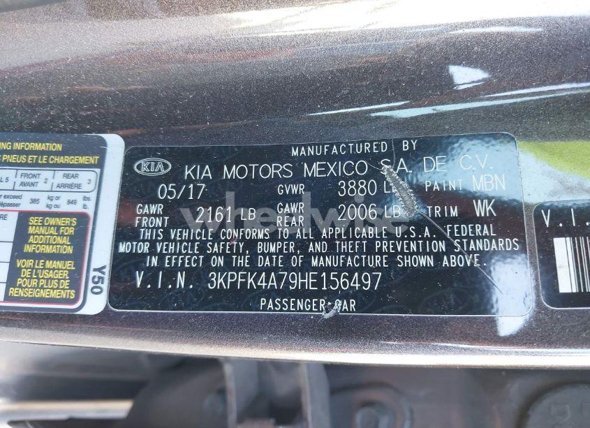 Photo 9 of 2017 Kia Forte LX (VIN 3KPFK4A79HE156497)