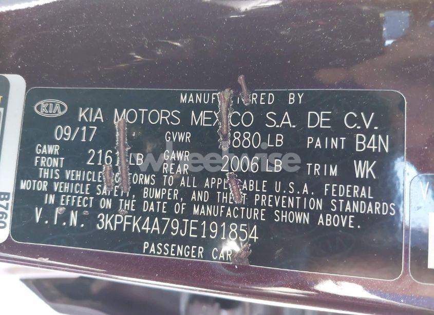 Photo 9 of 2018 Kia Forte LX (VIN 3KPFK4A79JE191854)