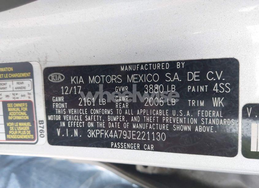 Photo 9 of 2018 Kia Forte LX (VIN 3KPFK4A79JE221130)