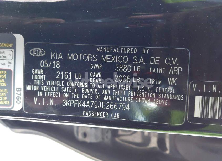 Photo 9 of 2018 Kia Forte LX (VIN 3KPFK4A79JE266794)