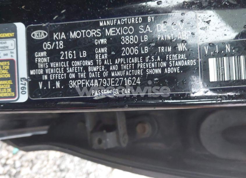 Photo 9 of 2018 Kia Forte LX (VIN 3KPFK4A79JE271624)