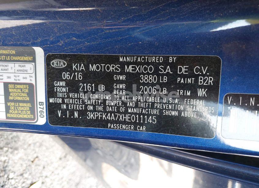 Photo 9 of 2017 Kia Forte LX (VIN 3KPFK4A7XHE011145)