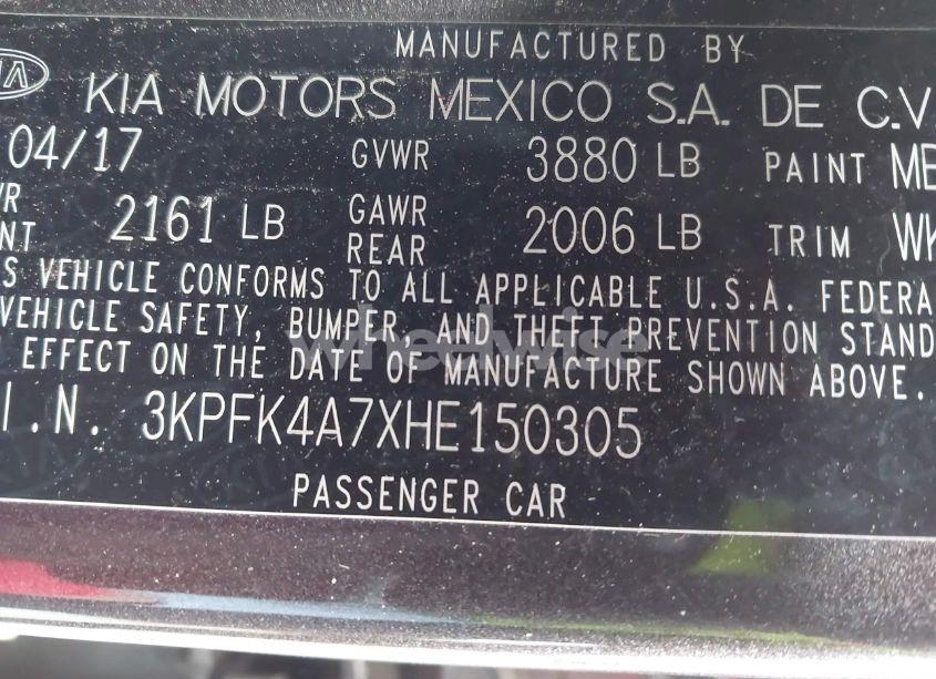 Photo 9 of 2017 Kia Forte LX (VIN 3KPFK4A7XHE150305)