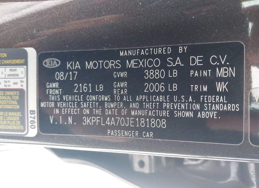 Photo 9 of 2018 Kia Forte LX (VIN 3KPFL4A70JE181808)