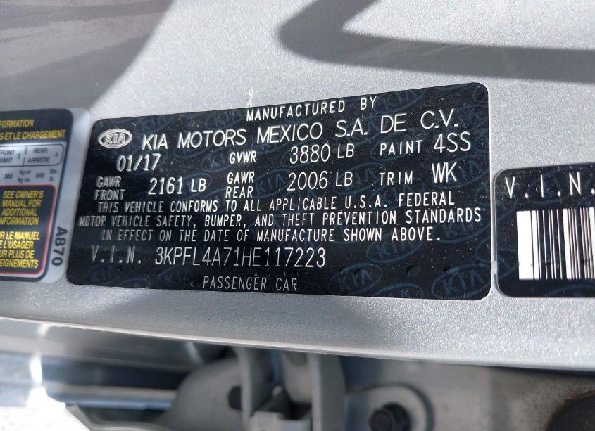 Photo 9 of 2017 Kia Forte LX (VIN 3KPFL4A71HE117223)