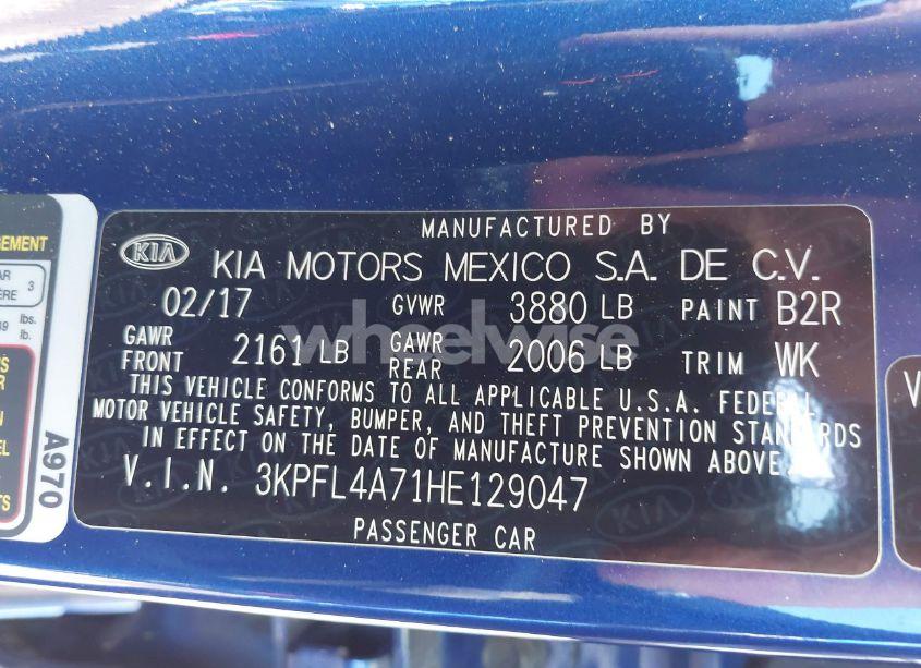 Photo 9 of 2017 Kia Forte S (VIN 3KPFL4A71HE129047)