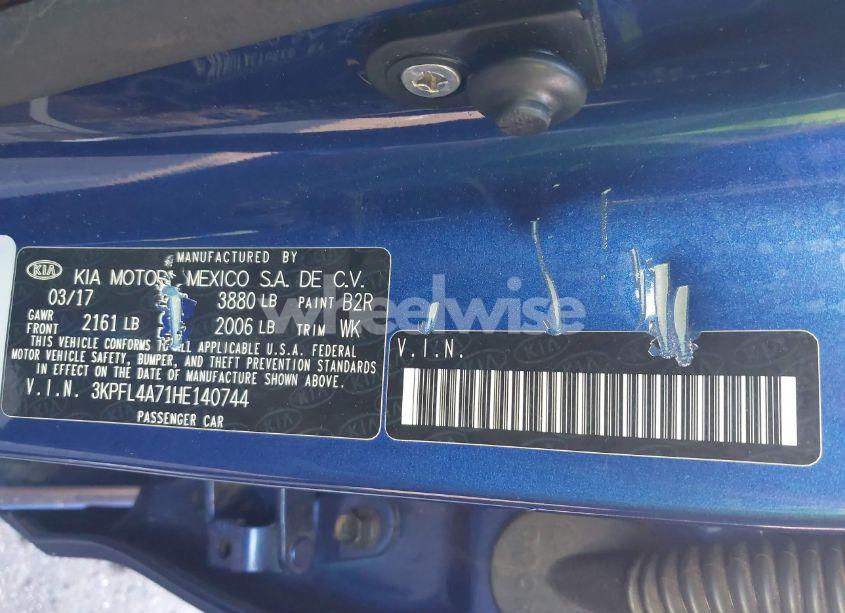 Photo 9 of 2017 Kia Forte S (VIN 3KPFL4A71HE140744)