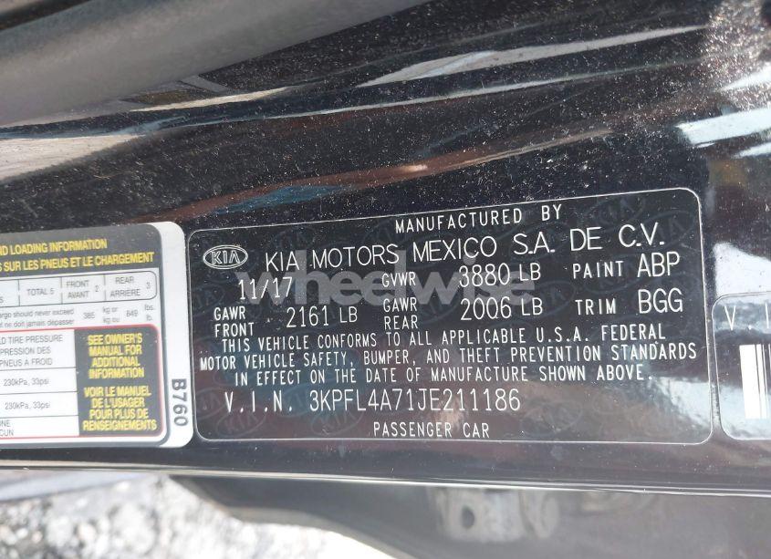 Photo 9 of 2018 Kia Forte LX (VIN 3KPFL4A71JE211186)