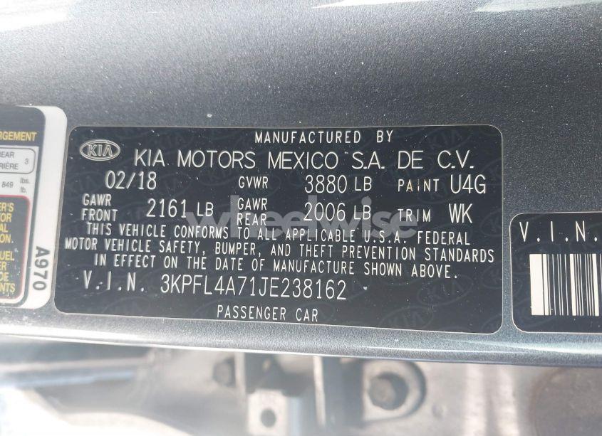 Photo 9 of 2018 Kia Forte S (VIN 3KPFL4A71JE238162)