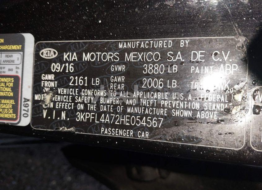 Photo 9 of 2017 Kia Forte S (VIN 3KPFL4A72HE054567)