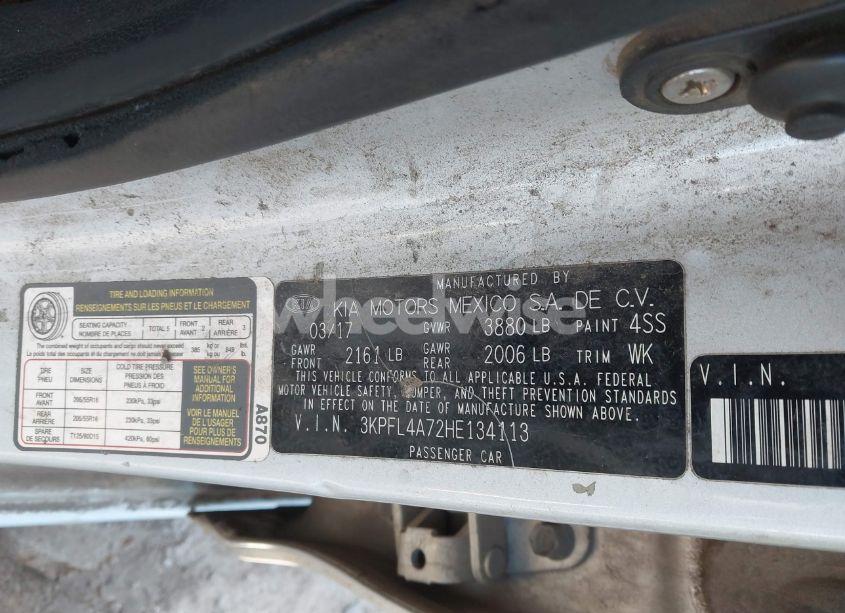 Photo 9 of 2017 Kia Forte LX (VIN 3KPFL4A72HE134113)