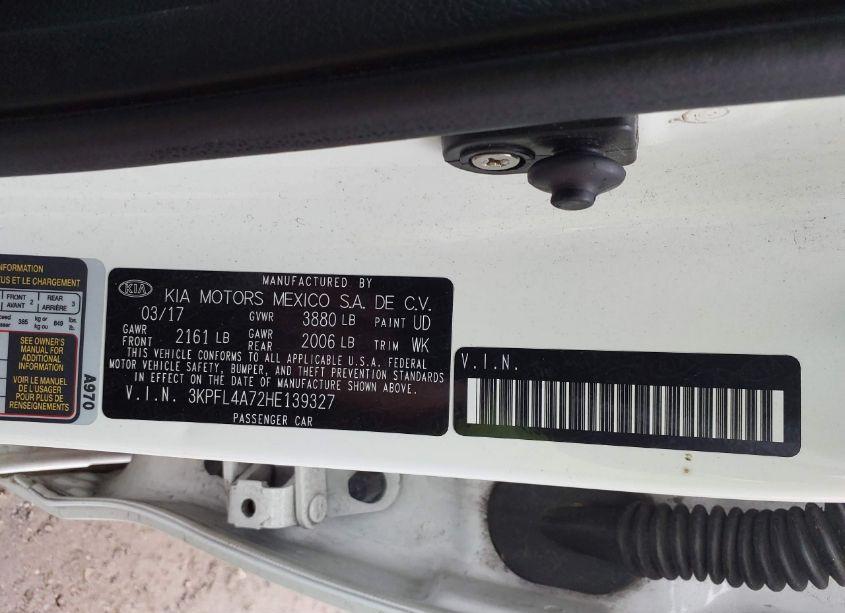 Photo 9 of 2017 Kia Forte S (VIN 3KPFL4A72HE139327)