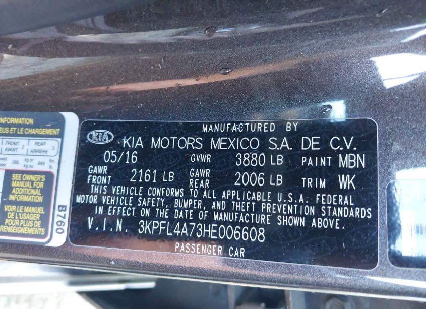 Photo 9 of 2017 Kia Forte LX (VIN 3KPFL4A73HE006608)