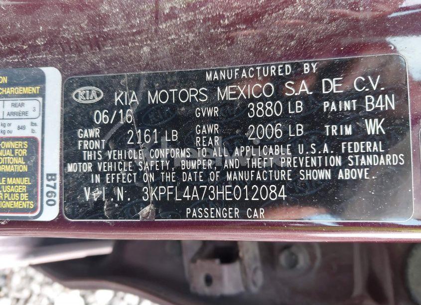 Photo 9 of 2017 Kia Forte LX (VIN 3KPFL4A73HE012084)