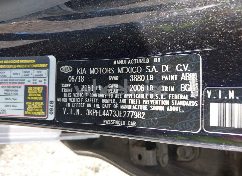 Photo 9 of 2018 Kia Forte LX (VIN 3KPFL4A73JE277982)