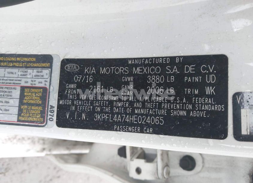 Photo 9 of 2017 Kia Forte S (VIN 3KPFL4A74HE024065)