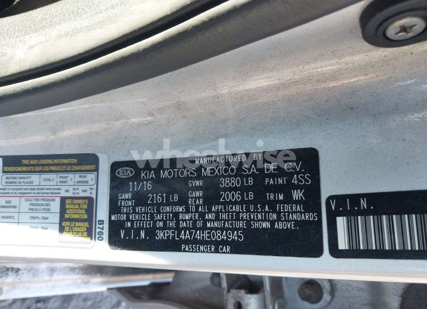 Photo 9 of 2017 Kia Forte LX (VIN 3KPFL4A74HE084945)