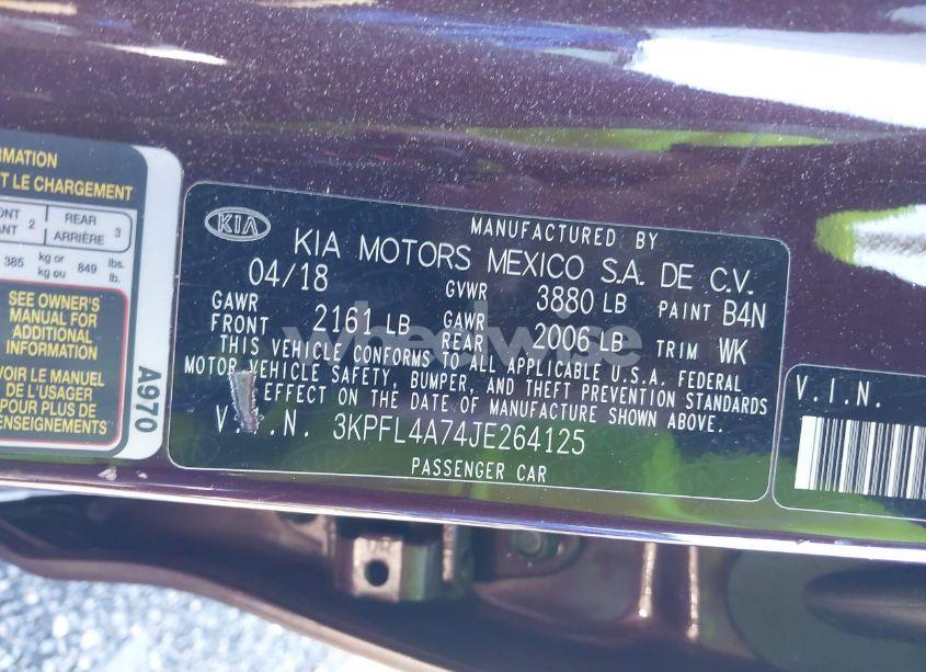 Photo 9 of 2018 Kia Forte LX (VIN 3KPFL4A74JE264125)