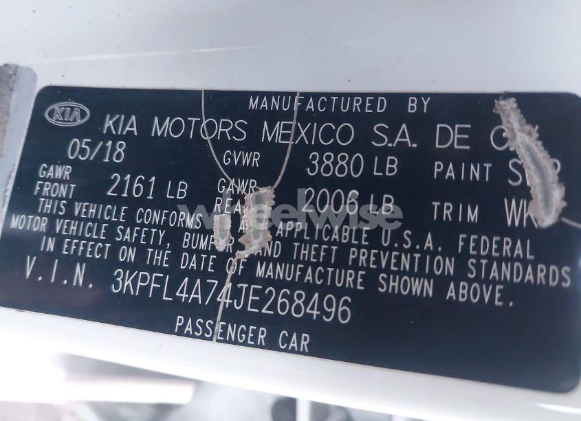 Photo 9 of 2018 Kia Forte LX (VIN 3KPFL4A74JE268496)