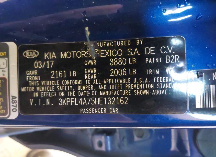 Photo 9 of 2017 Kia Forte LX (VIN 3KPFL4A75HE132162)