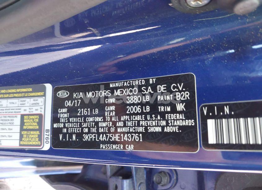 Photo 9 of 2017 Kia Forte LX (VIN 3KPFL4A75HE143761)