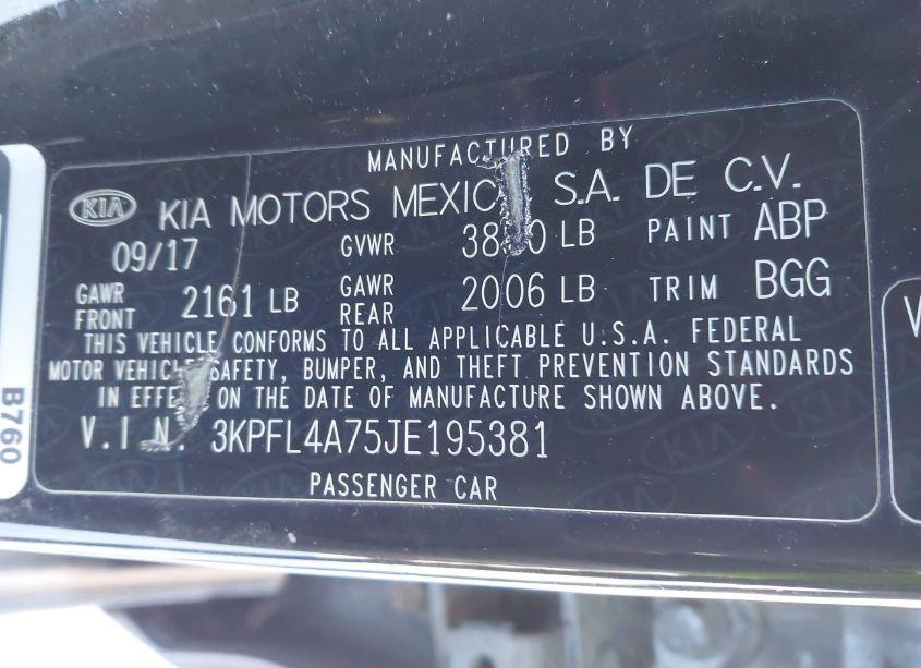 Photo 9 of 2018 Kia Forte LX (VIN 3KPFL4A75JE195381)