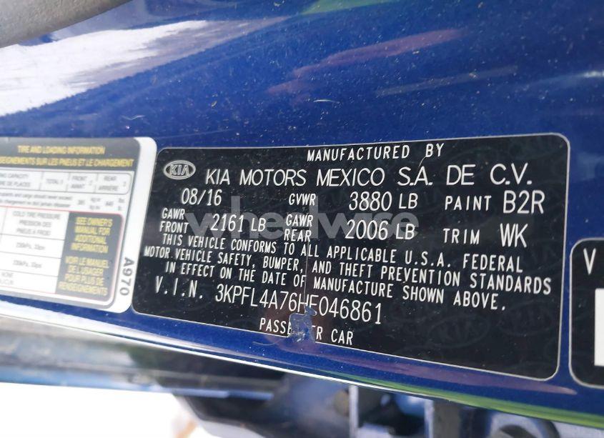 Photo 9 of 2017 Kia Forte S (VIN 3KPFL4A76HE046861)