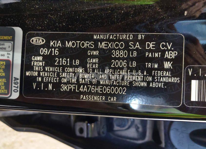 Photo 9 of 2017 Kia Forte S (VIN 3KPFL4A76HE060002)