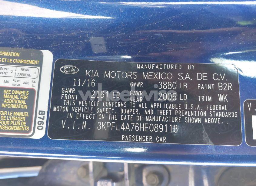 Photo 9 of 2017 Kia Forte LX (VIN 3KPFL4A76HE089113)