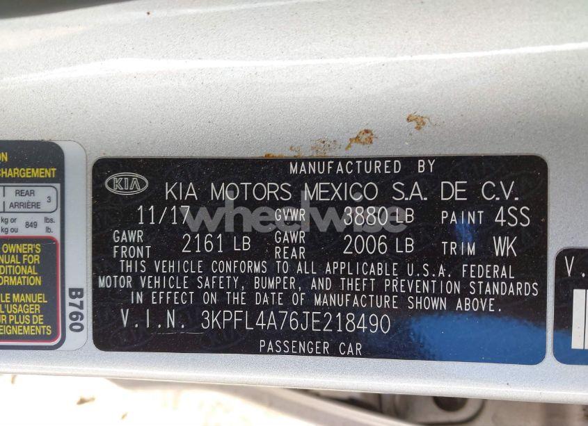 Photo 9 of 2018 Kia Forte LX (VIN 3KPFL4A76JE218490)