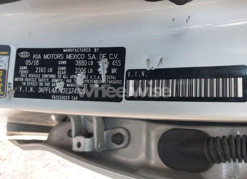 Photo 9 of 2018 Kia Forte LX (VIN 3KPFL4A76JE274705)