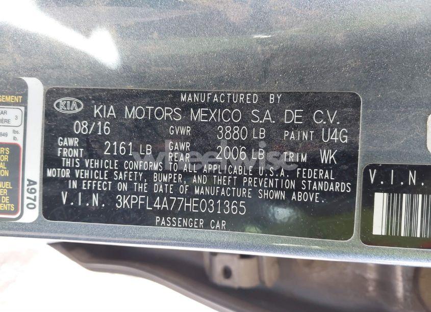 Photo 9 of 2017 Kia Forte S (VIN 3KPFL4A77HE031365)