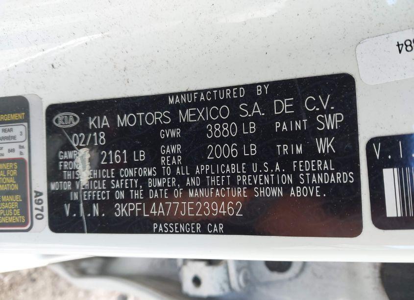 Photo 9 of 2018 Kia Forte LX (VIN 3KPFL4A77JE239462)
