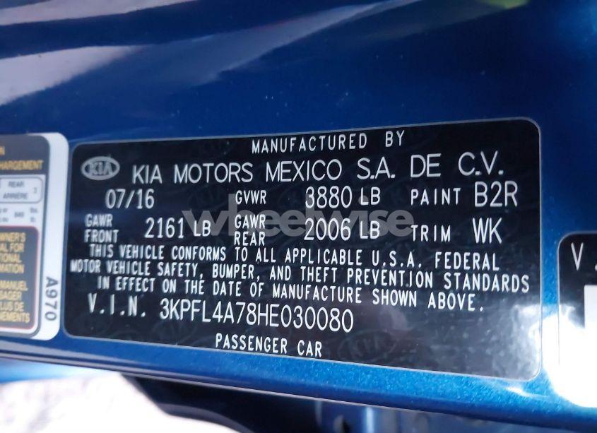 Photo 9 of 2017 Kia Forte S (VIN 3KPFL4A78HE030080)