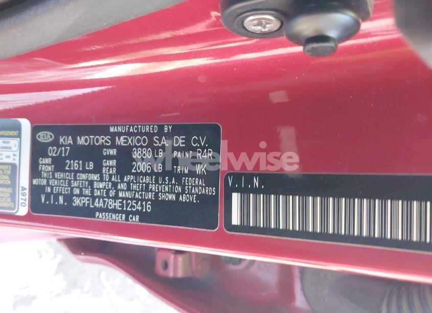 Photo 9 of 2017 Kia Forte S (VIN 3KPFL4A78HE125416)