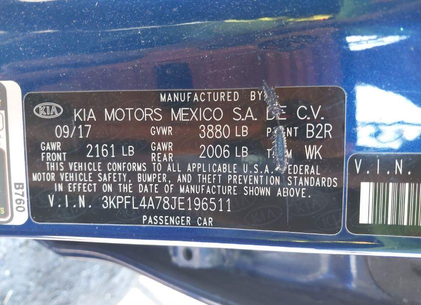 Photo 9 of 2018 Kia Forte LX (VIN 3KPFL4A78JE196511)