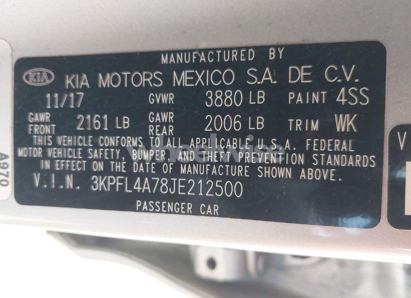 Photo 9 of 2018 Kia Forte LX (VIN 3KPFL4A78JE212500)