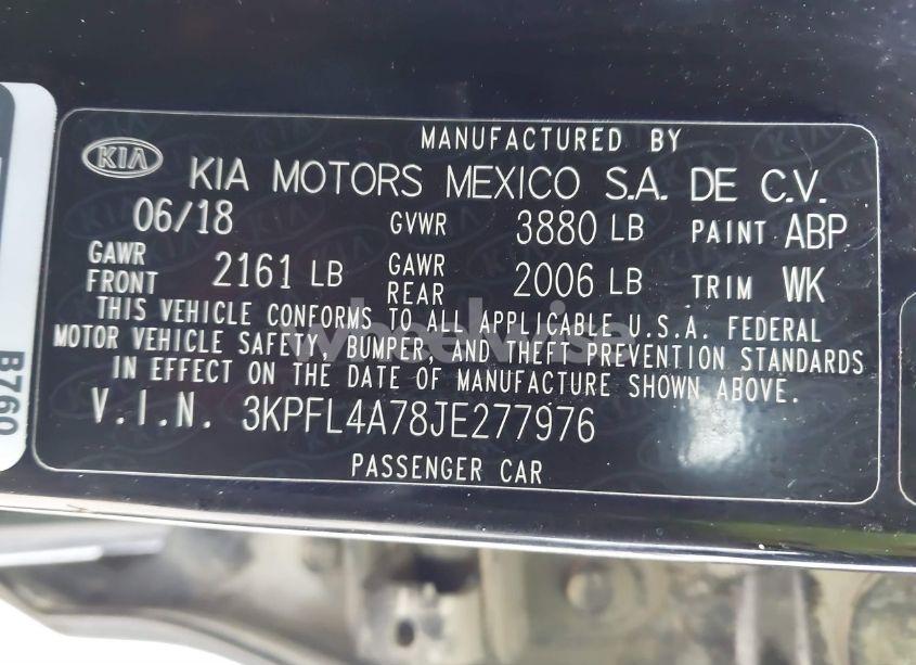 Photo 9 of 2018 Kia Forte LX (VIN 3KPFL4A78JE277976)